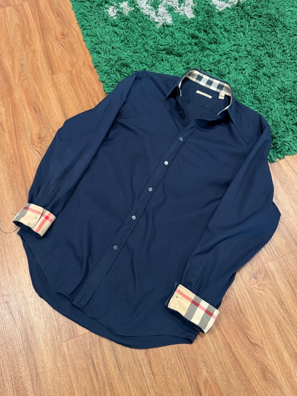 Burberry - Dark Navy Button-Up Shirt - Size Medium